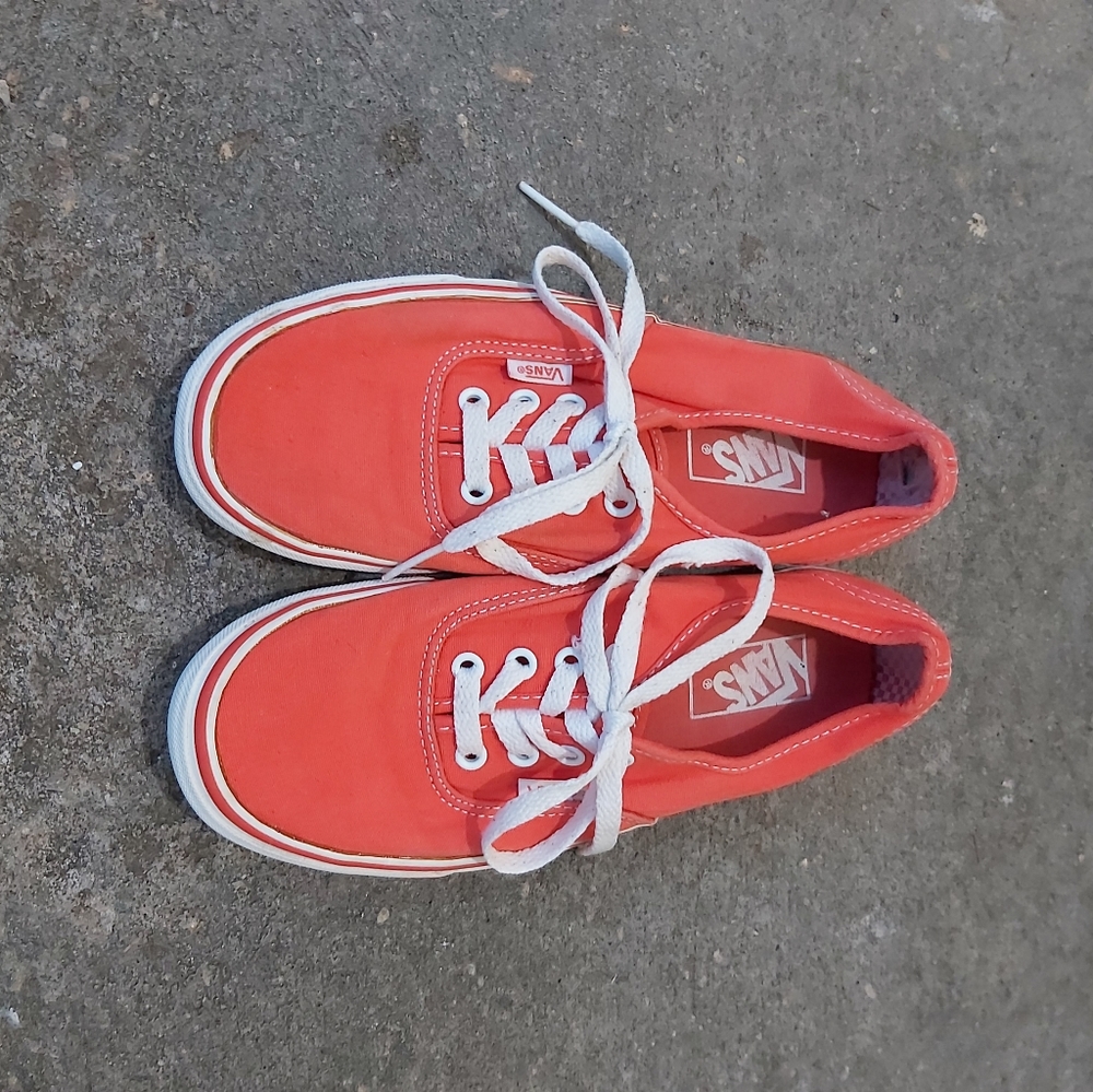 Coral pink vans Womens 7